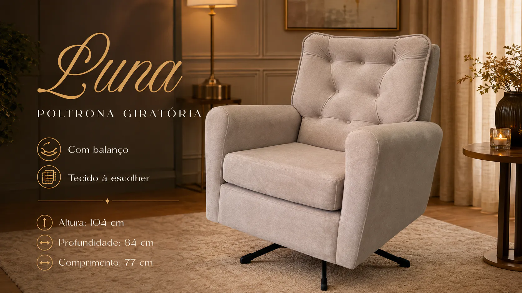 Poltrona Luna Giratória